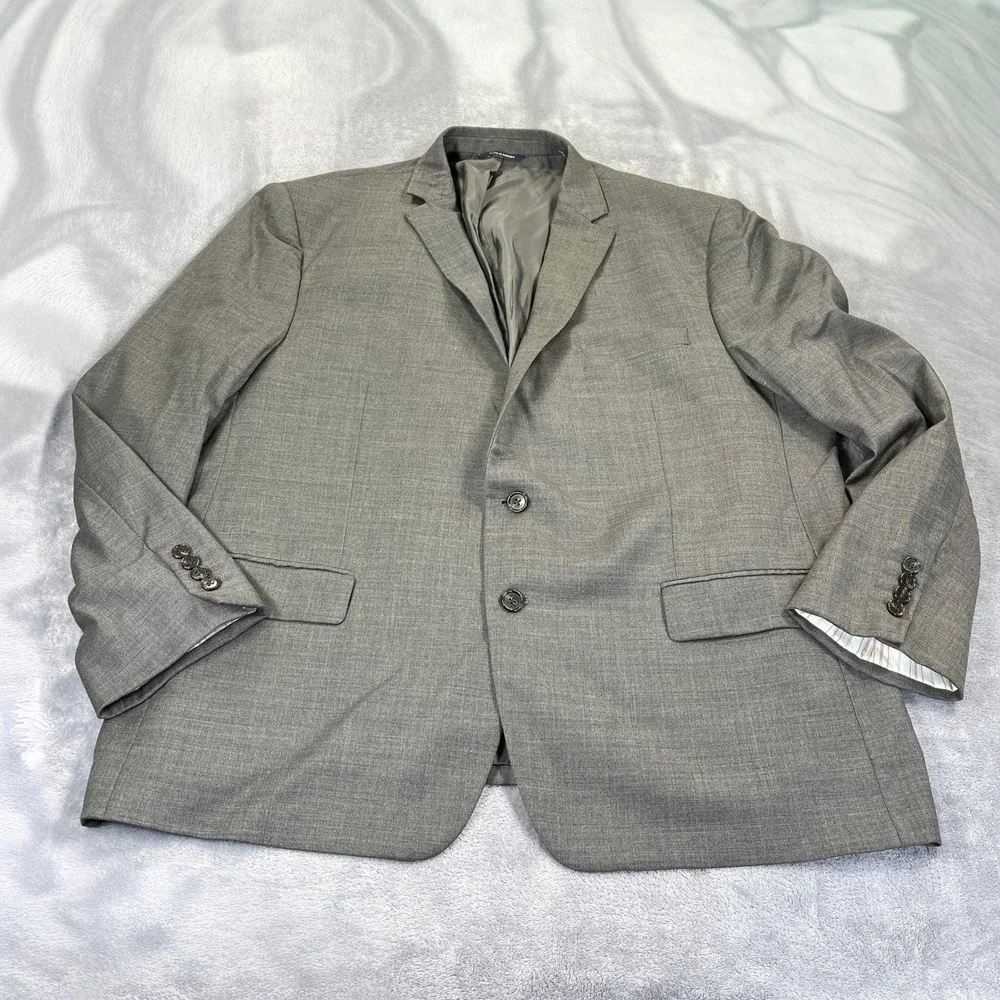Y2K Ralph Lauren Sport Coat 52R Grey Wool Blend  Blazer Old Money, Quiet Luxury,